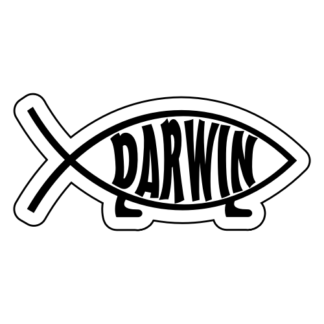 Darwin Fish Sticker (Black)